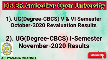 DEGREE (UG) V, VI & I SEMESTER EXAMINATIONS OF OCTOBER/NOVEMBER REVALUATION & ANNUAL RESULTS //BRAOU