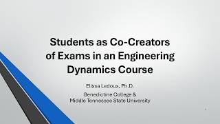 Students as Co-Creators of Exams in an Engineering Dynamics Course