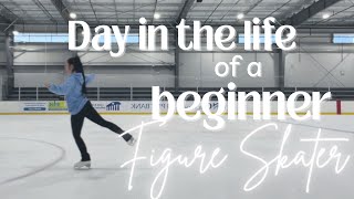 a day in the life of a beginner figure skater! (lesson, practice, online school, shopping, + more)