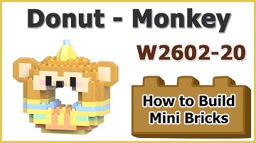 How to Build Mini Blocks Donut - Monkey W2602-20 Review Instructions Specifications