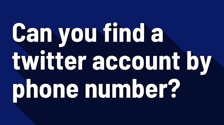 Can you find someone on twitter with their phone number