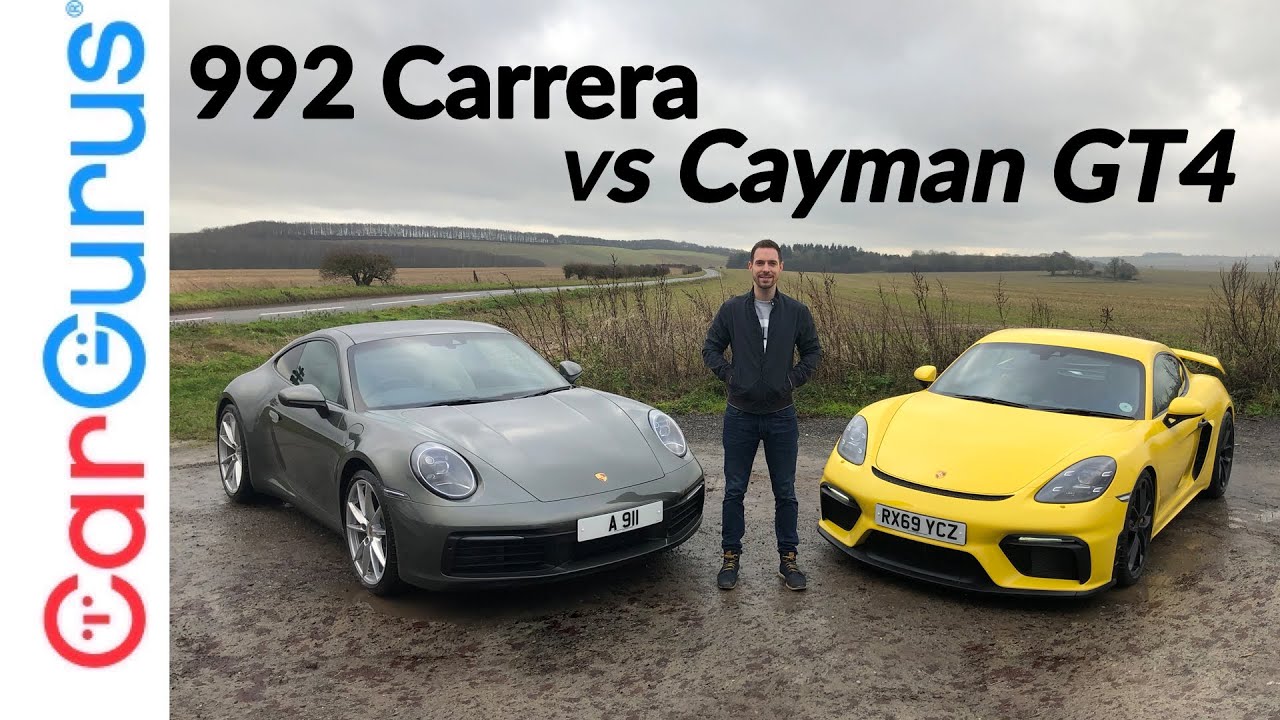 2020 Porsche 992 Carrera vs 718 Cayman GT4 - YouTube