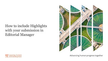 How to include Highlights with your submission in Editorial Manager