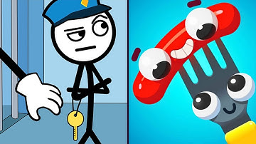 FORK N SAUSAGE vs THIEF PUZZLE (Help me!) — Satisfying Levels Walkthrough Gameplay Android iOS 2025