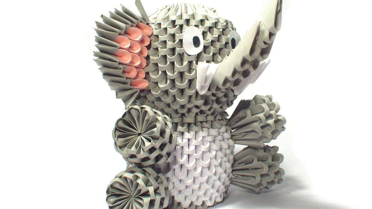 3d origami elephant YouTube