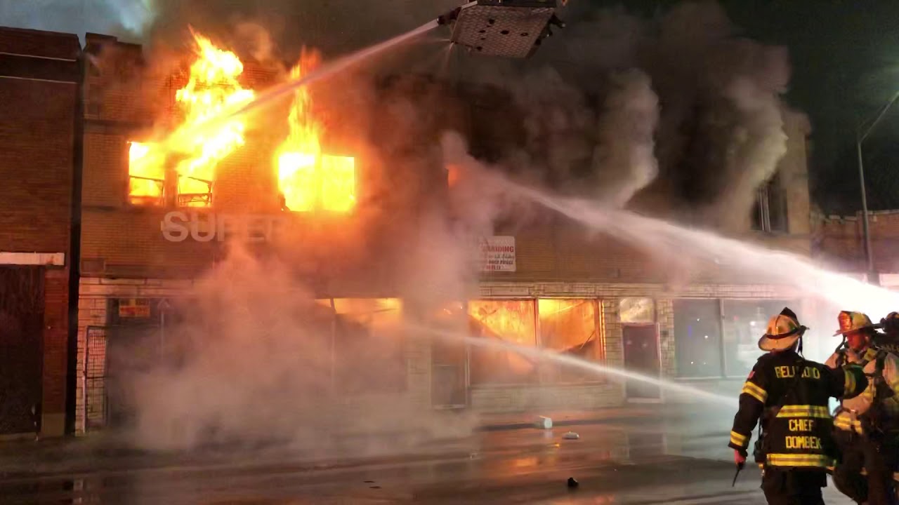 Bellwood 3 alarm fire with collapse 12/08/19