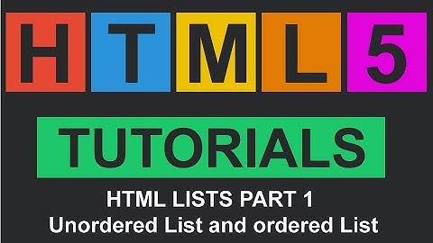 HINDI Tutorial | HTML LISTS PART 1 | Unordered List and Ordered List