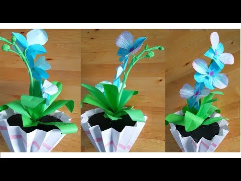 Орхидея из бумаги своими руками пошаговая инструкция