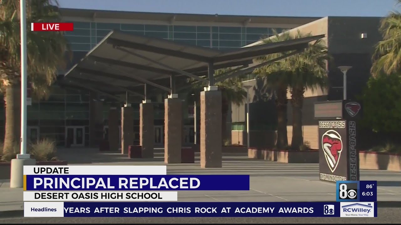 Desert Oasis High School parents react to principal's replacement 
