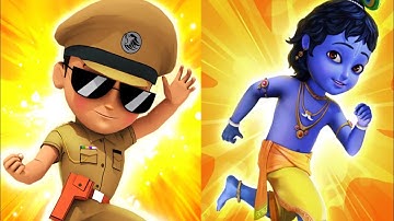 Little Singham Vs Little Krishna (IOS Android) Mobile Runner Gaming Videos | Wait For End