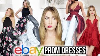 TRYING ON EBAY PROM DRESSES!! *Success & Fails*