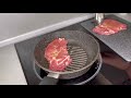 Как приготовить сочный свиной стейк  на сковороде-гриль.