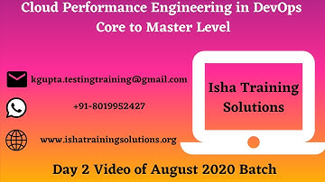 Cloud Performance Engineering in DevOps-Day 2.Pls contact or whatsapp us on +91-8019952427 to enroll