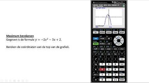 Maximum berekenen (TI-84 Plus CE-T)
