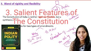 L3: M Laxmikanth Indian Polity / Salient Features Of The Constitution