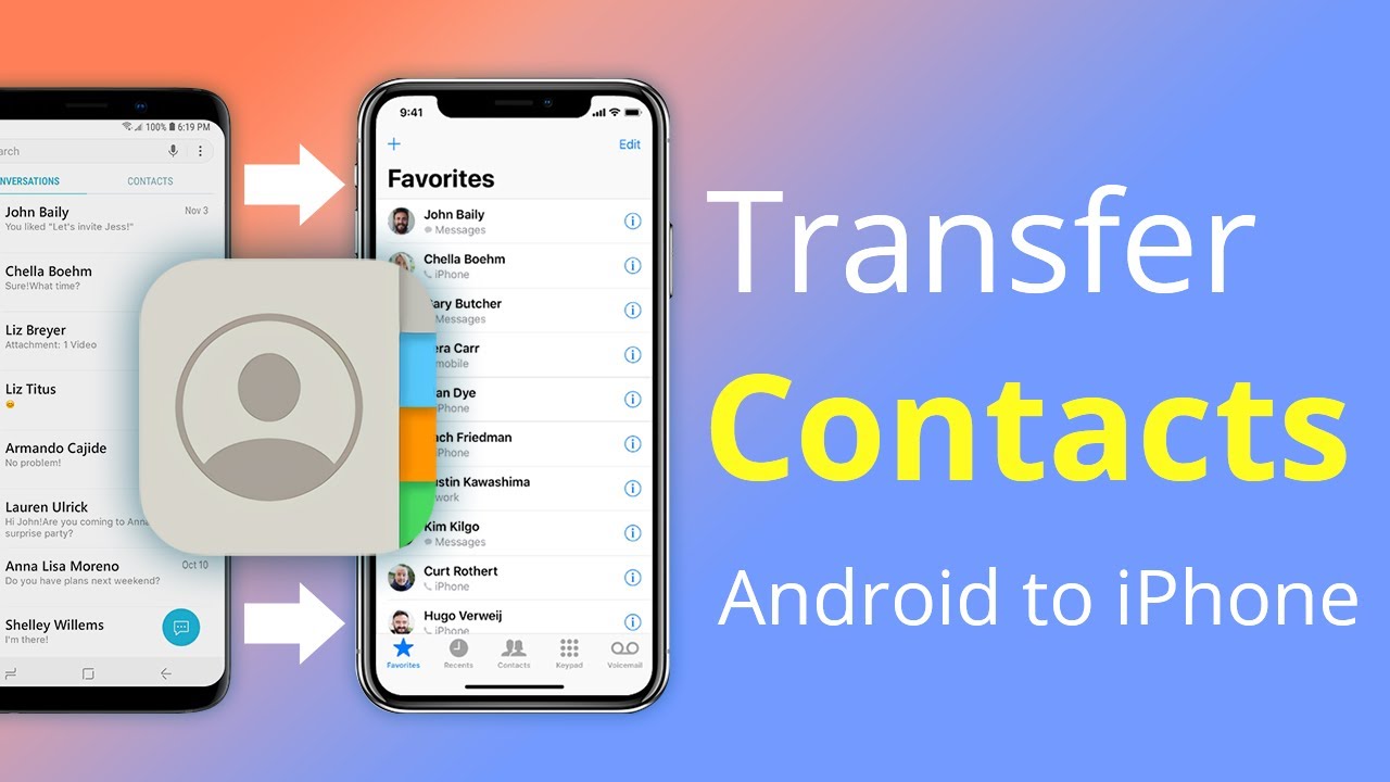 transfer contacts from android to iphone