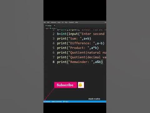 Python program to calculate addition, subtraction, product, quotient ...
