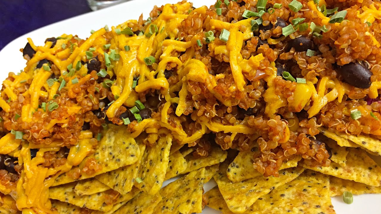 Cheesy Chili Quinoa with Chips Easy Quick Vegan YouTube