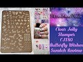 Clear Jelly Stamper Stamping Plate Swatch Review Featuring CJS-80 Butterfly Wishes