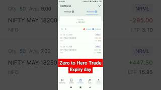 Expiry day option trading / Zero to Hero trade shorts