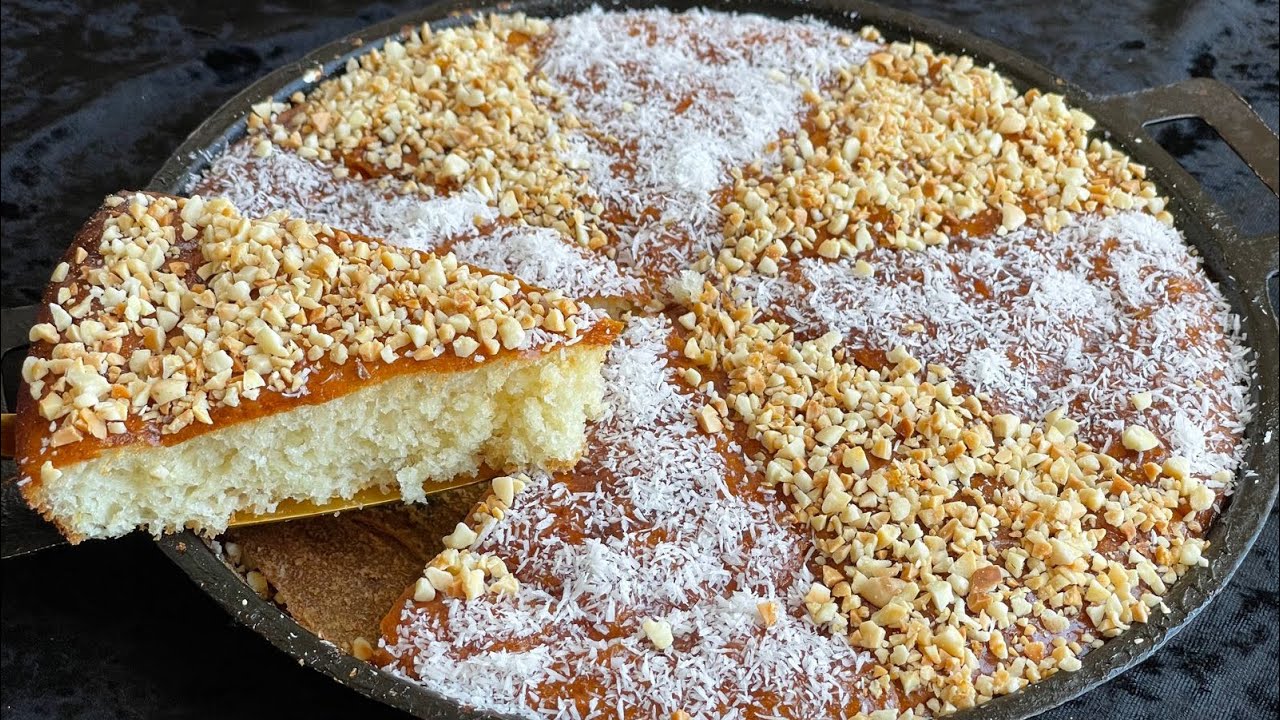 بدون دلك ولاعجن بريوش المقلة احسن من الكيك والبسبوسة روعة واسهل مايمكن تحضري الكوتي والفطور