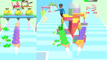 Satisfying Mobile Games Top Videos Tiktok Gameplay 99999 Donut Stack: Run Race 3D Walkthrough