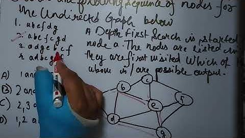 Gate CSE 2008 | Algorithm | DFS