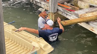 COMPLETED!!  Only 15 days 400’ DOCK & 16’x38’ BOATHOUSE WITH LIFT. Completion video of the project