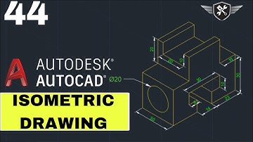 Autocad Isometric Drawing 44 | AutoCAD tutorial for beginners #akd #autocad #design