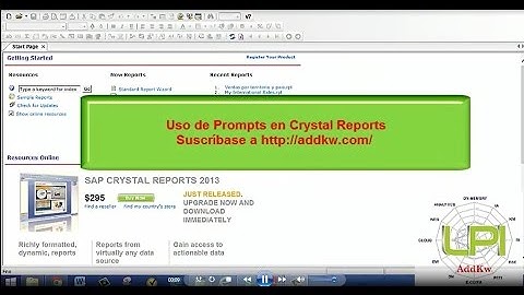 Crystal Reports XI: Manejo de prompts