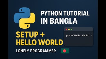 Python Tutorial in Bangla 🇧🇩 | First Setup + Hello World | Lonely Programmer