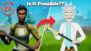 Is It Possible to Unlock Rick Sanchez in 24 Hours Without Buying Any Tiers?? - Fortnite Experiment