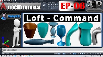 #6 - AutoCad 3D Tutorial Loft Command In Hindi