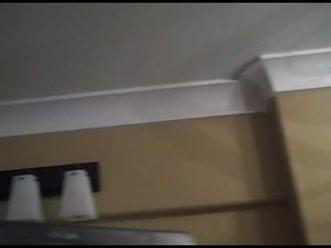 Vaulted Ceiling Crown Moulding Installation Youtube