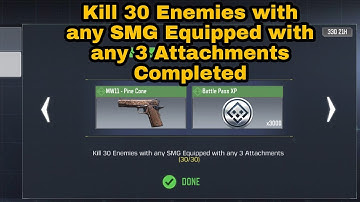Kill 30 Enemies with any SMG Equipped with any 3 Attachments | Run and Gun COD Mobile