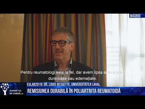 #EULAR2019. Dr. Louis Bessette: Remisiunea durabilă în poliartrita reumatoidă