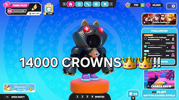 Reaching 14000 Crowns 👑 in Fall Guys || BUTTON BASHER ROYALE win