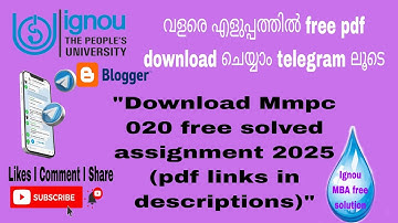 mmpc 020 free solved assignment 2024 - 2025 pdf links in description