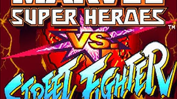 Marvel Super Heroes Vs. Street Fighter (Capcom 1997)  Attract Mode 60fps