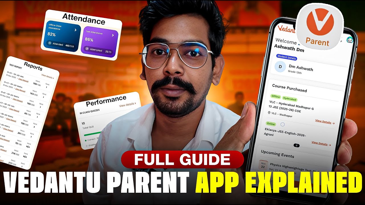 Vedantu Parent App Explained | V Parent App పూర్తి గైడ్| Vedantu Learning Centre 