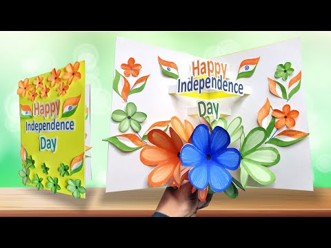 DIY -Happy Independence Day card making / handmade  Independence Day greeting card