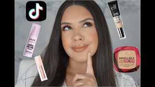 Trying TikTok Famous Makeup Drugstore Products | Viral Drugstore Makeup Review is it Worth The Hype