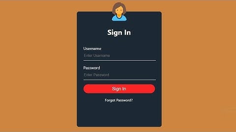 How to create Sign In form using HTML and CSS | Login form | By Code Info