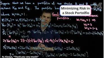 Minimum Risk Portfolio with Two Stocks
