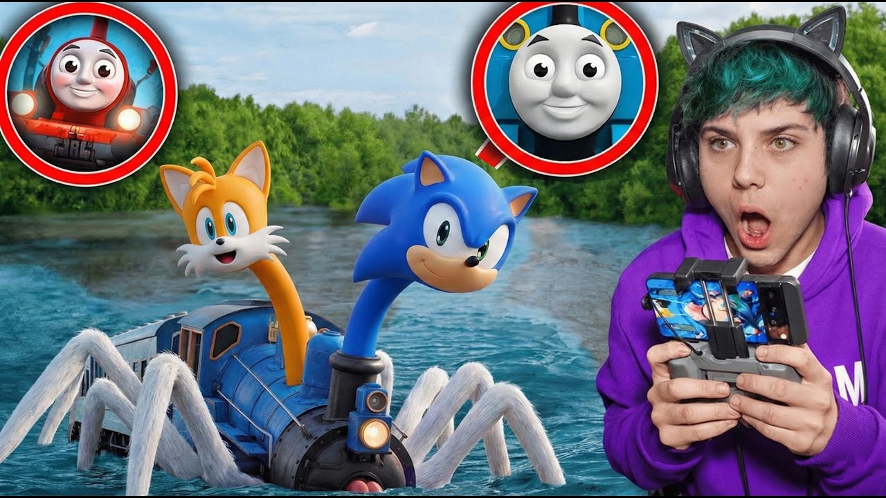 СОНИК и ТЕЙЛЗ тонут в озере, а ЧУ-ЧУ ЧАРЛЬЗ и ТОМАС-ИНЖЕНЕР сняты С ПОМОЩЬЮ ДРОНА!