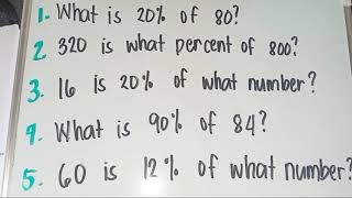 solving for percentage, base, rate (tagalog)