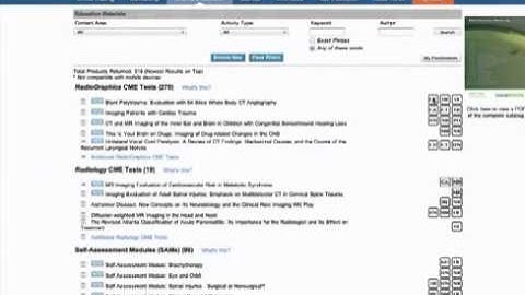 RSNA Online Education Tutorial