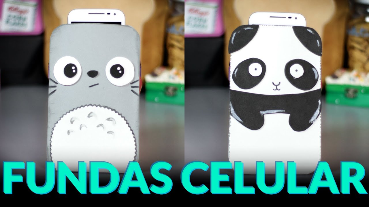 Manualidades con goma eva Fundas para celular de TOTORO Y PANDA KAWAII / Accesorios para celulares , YouTube