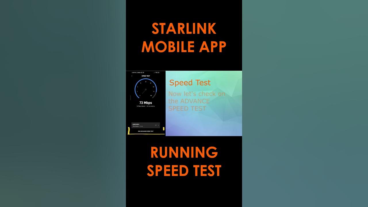 STARLINK MOBILE APP RUNNING SPEED TEST VS OOKLA SPEED TEST starlink 