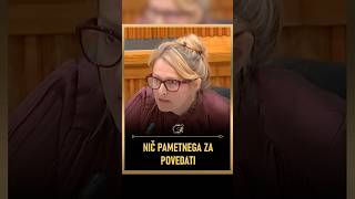 Lena Grgurević (Gibanje Svoboda) ponovno mlati prazno slamo v Državnem zboru.